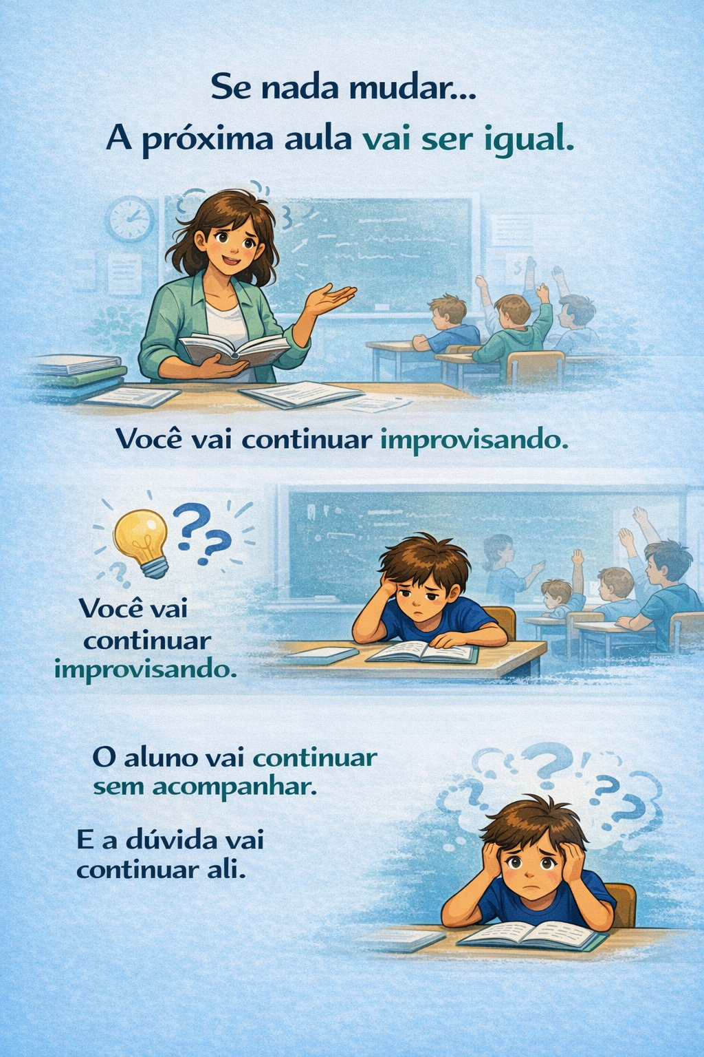 Se nada mudar... A próxima aula vai ser igual.